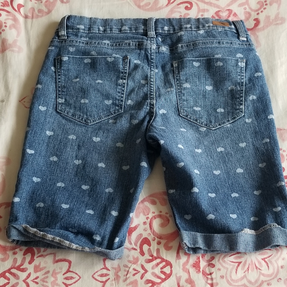 Joradache Jean  Kids Shorts heart print blue - Picture 2 of 4